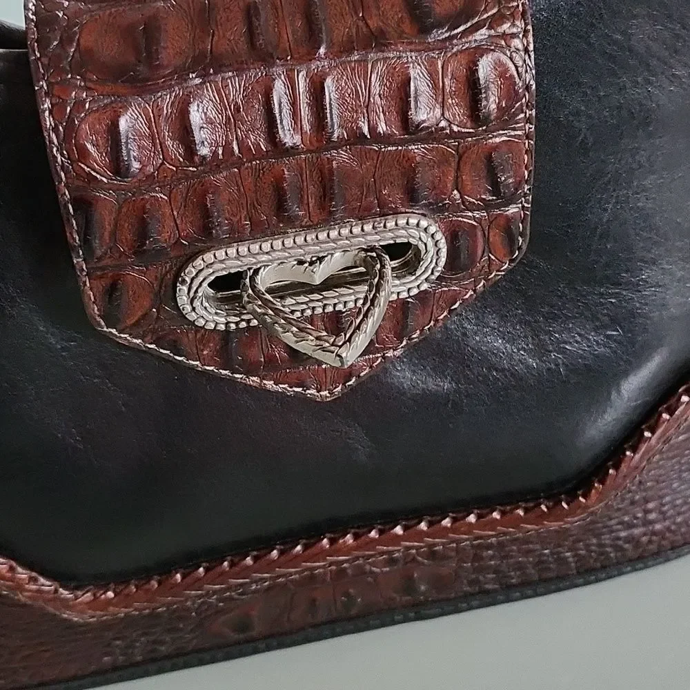 Brighton Black and Brown Shoulder Bag - Picture 6 of 14